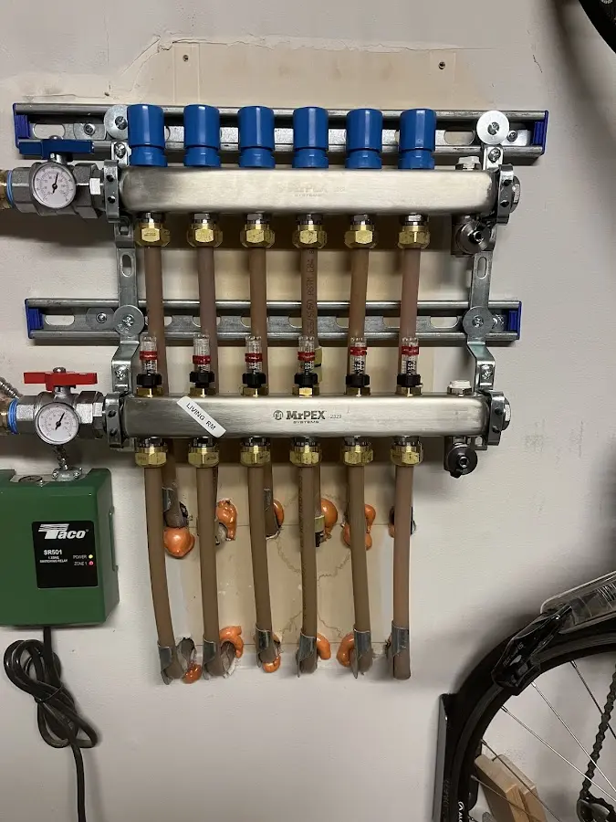 Plumber performing Gas Leak Detection at a residential property in Freedom